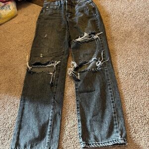 BDG slim straight black jeans 24